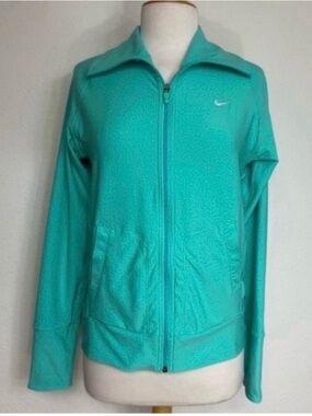 NWT New Nike Womens Dry Fit Mint Green Full Zip Track Jacket Size Medium Running